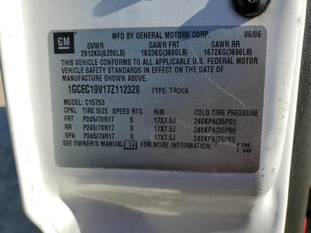 1GCEC19V17Z112328 - 2007 CHEVROLET SILVERADO C1500 CLASSIC Ağ foto 12