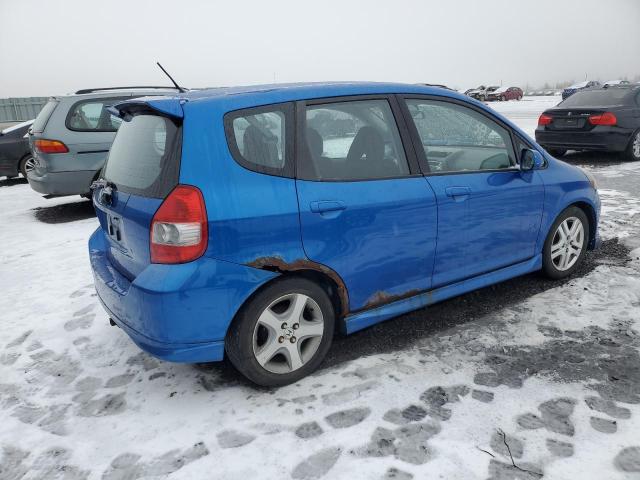 JHMGD37637S810816 - 2007 HONDA FIT S BLUE photo 3