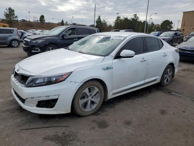 KNAGM4ADXF5080914 - 2015 KIA OPTIMA HYBRID WHITE photo 1