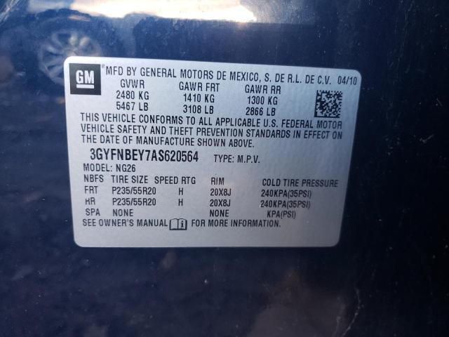 3GYFNBEY7AS620564 - 2010 CADILLAC SRX PERFORMANCE COLLECTION Көк фото 12