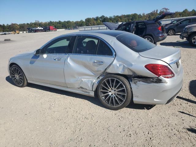 55SWF4KBXFU012485 - 2015 MERCEDES-BENZ C 300 4MATIC SILVER photo 2