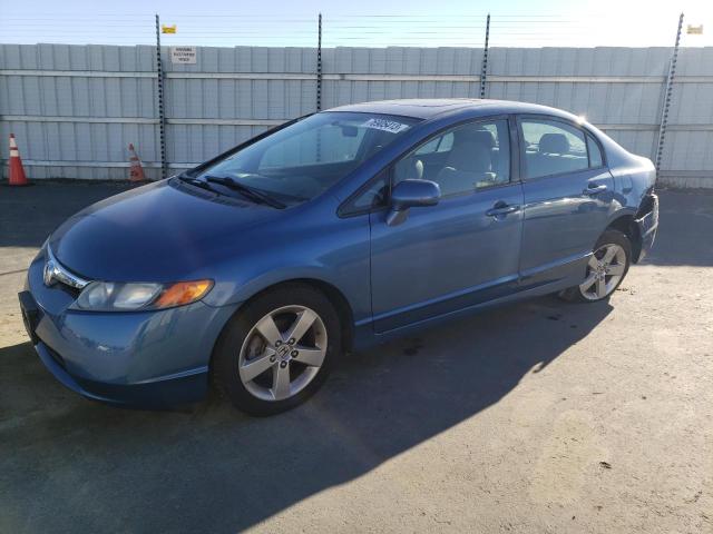 1HGFA16818L044448 - 2008 HONDA CIVIC EX BLUE photo 1