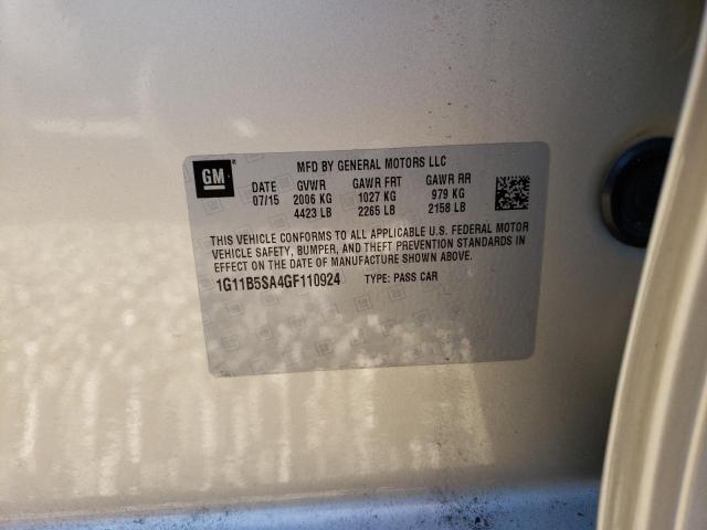 1G11B5SA4GF110924 - 2016 CHEVROLET MALIBU LIM LS TAN photo 12