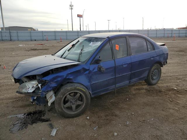 1HGES16325L018837 - 2005 HONDA CIVIC DX VP أزرق صورة 1