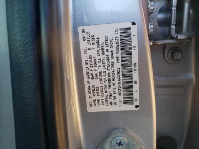 1HGCP2F3XAA025622 - 2010 HONDA ACCORD LX SILVER photo 12