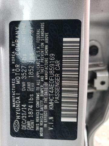 KMHCT4AE0FU859169 - 2015 HYUNDAI ACCENT GLS SILVER photo 12