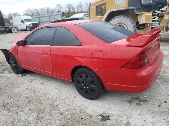 1HGEM22952L010642 - 2002 HONDA CIVIC EX RED photo 2