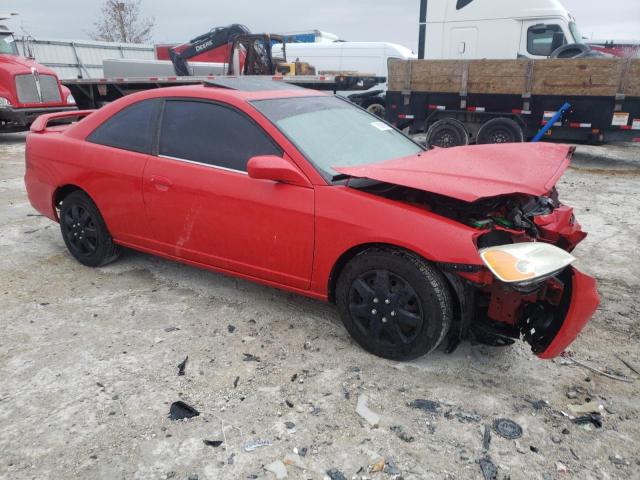 1HGEM22952L010642 - 2002 HONDA CIVIC EX RED photo 4