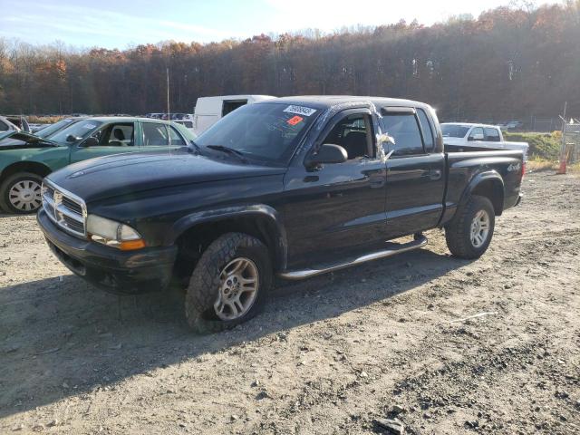 1D7HG38N34S769513 - 2004 DODGE DAKOTA QUAD SPORT BLACK photo 1