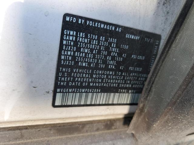 WVGKMPE20MP062894 - 2021 VOLKSWAGEN ID.4 PRO S თეთრი ფოტო 12