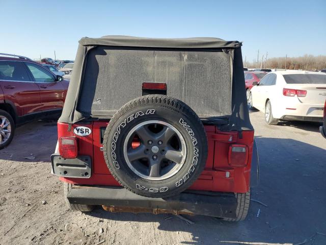 1J4FA39S44P729543 - 2004 JEEP WRANGLER X RED photo 6