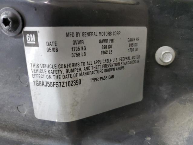 1G8AJ55F57Z102390 - 2007 SATURN ION LEVEL 2 Qızıl foto 12