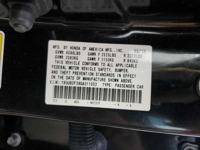 19UUB2F38GA011553 - 2016 ACURA TLX BLACK photo 12