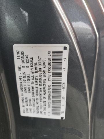 1HGCS12888A007205 - 2008 HONDA ACCORD EXL GRAY photo 12