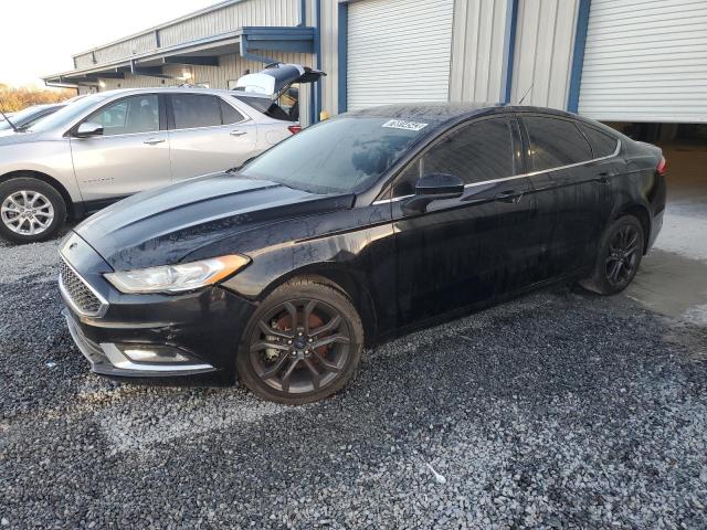 3FA6P0HD1JR230635 - 2018 FORD FUSION SE BLACK photo 1