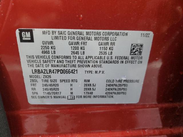 LRBAZLR47PD066421 - 2023 BUICK ENVISION PREFERRED RED photo 13