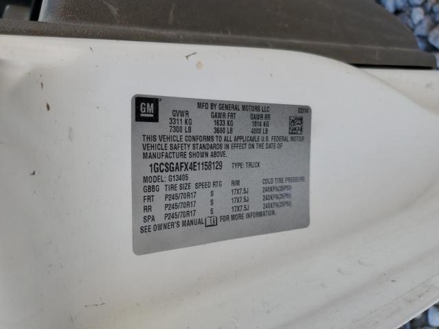 1GCSGAFX4E1158129 - 2014 CHEVROLET EXPRESS G1 WHITE photo 13