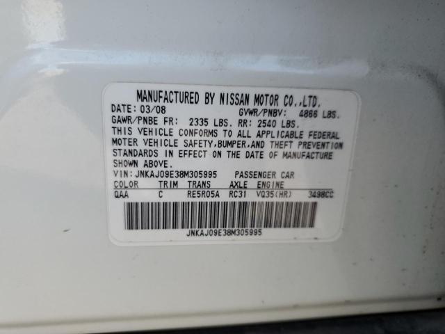 JNKAJ09E38M305995 - 2008 INFINITI EX35 BASE 白色 照片 13