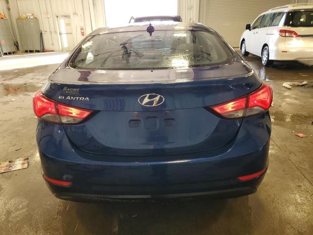 5NPDH4AE3GH719008 - 2016 HYUNDAI ELANTRA SE BLUE photo 6