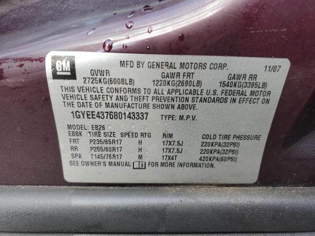 1GYEE437680143337 - 2008 CADILLAC SRX MAROON photo 13