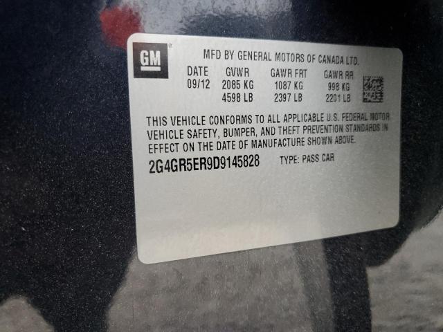 2G4GR5ER9D9145828 - 2013 BUICK REGAL 黑色 照片 12