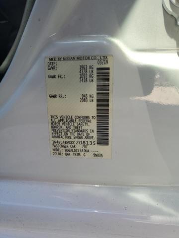 1N4BL4BVXKC208135 - 2019 NISSAN ALTIMA S WHITE photo 12