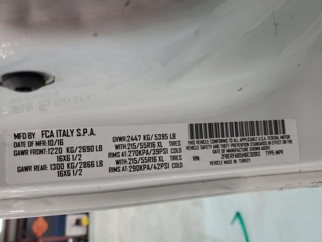 ZFBERFAB5H6E30913 - 2017 RAM PROMASTER თეთრი ფოტო 12