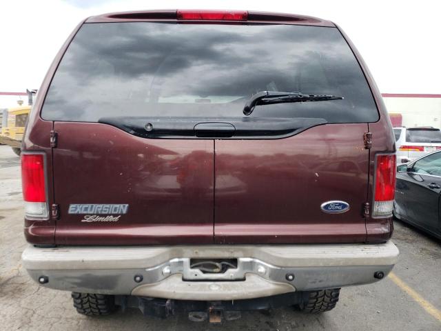 1FMNU43S61EA08795 - 2001 FORD EXCURSION LIMITED MAROON photo 6