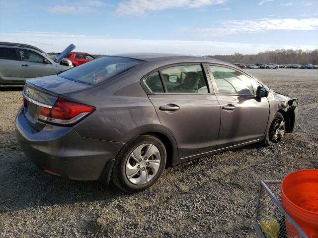 2HGFB2F53EH552860 - 2014 HONDA CIVIC LX GRAY photo 3