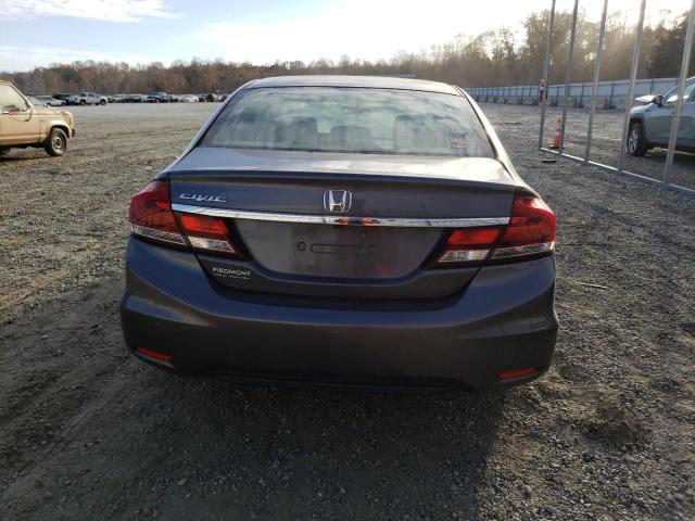 2HGFB2F53EH552860 - 2014 HONDA CIVIC LX GRAY photo 6