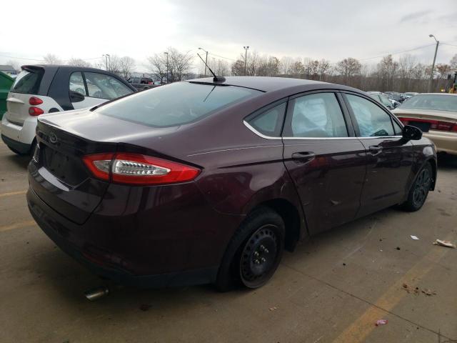 3FA6P0G79DR133036 - 2013 FORD FUSION S BURGUNDY photo 3