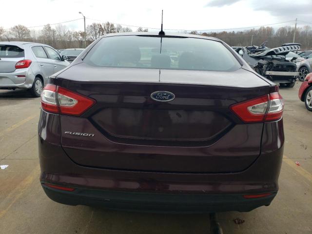 3FA6P0G79DR133036 - 2013 FORD FUSION S BURGUNDY photo 6