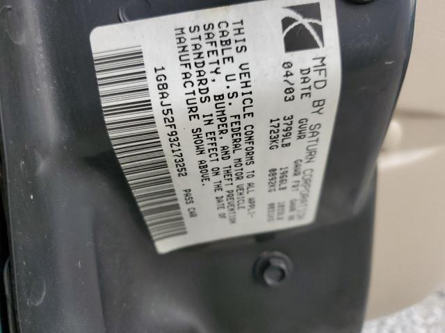 1G8AJ52F93Z173252 - 2003 SATURN ION LEVEL 2 绿色 照片 12