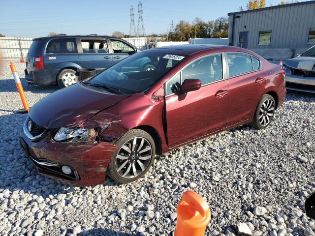 2HGFB2F96EH538891 - 2014 HONDA CIVIC EXL მუქწითელი ფოტო 1