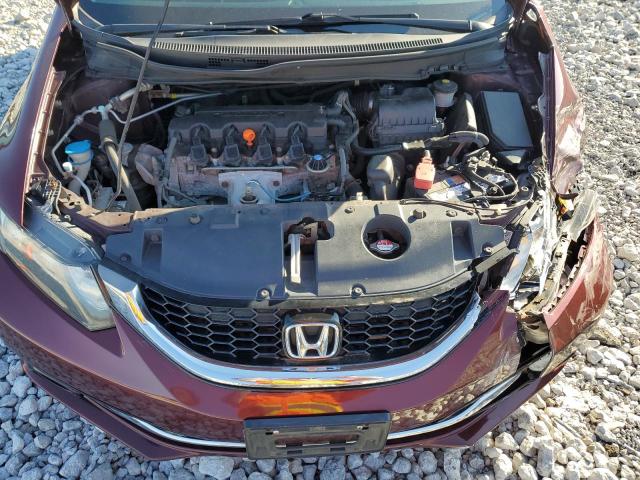 2HGFB2F96EH538891 - 2014 HONDA CIVIC EXL მუქწითელი ფოტო 11