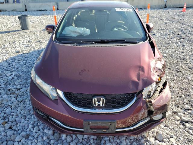 2HGFB2F96EH538891 - 2014 HONDA CIVIC EXL მუქწითელი ფოტო 5