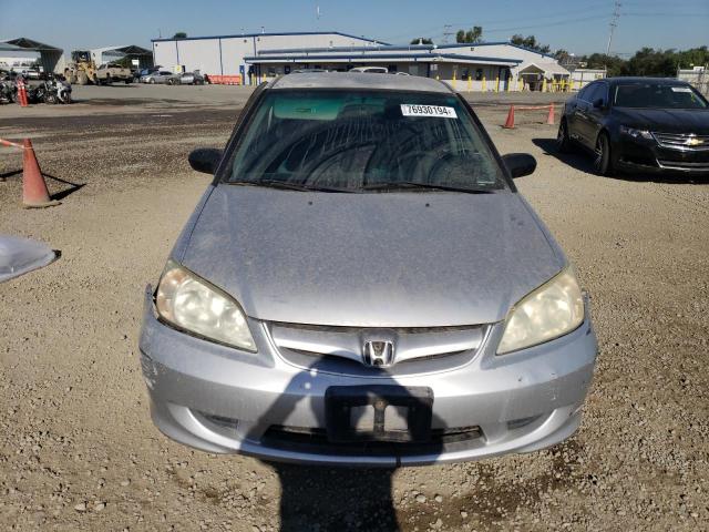 2HGES16685H589479 - 2005 HONDA CIVIC LX SILVER photo 5