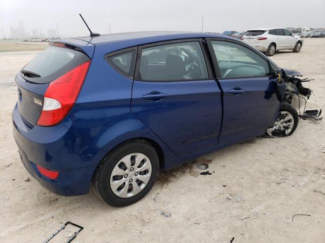 KMHCT5AE0HU346139 - 2017 HYUNDAI ACCENT SE BLUE photo 3