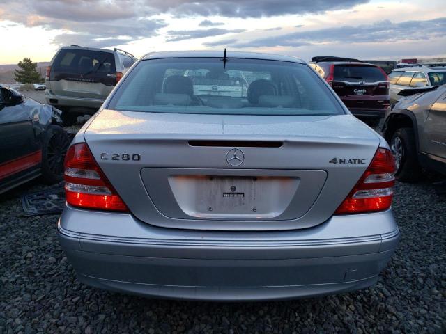 WDBRF92H46F733363 - 2006 MERCEDES-BENZ C 280 4MATIC SILVER photo 6