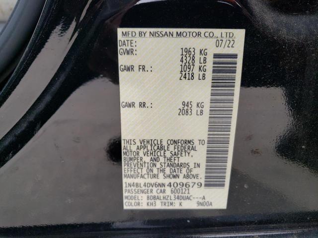 1N4BL4DV6NN409679 - 2022 NISSAN ALTIMA SV BLACK photo 13