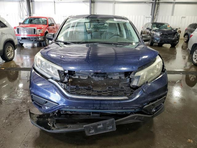 2HKRM4H34FH627927 - 2015 HONDA CR-V LX BLUE photo 5