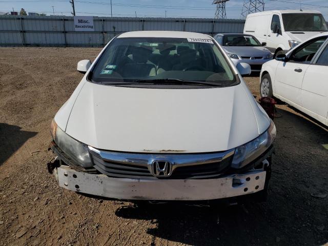 19XFB2F50CE106902 - 2012 HONDA CIVIC LX WHITE photo 5