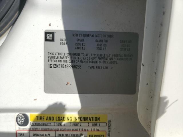 1G1ZK57B18F266263 - 2008 CHEVROLET MALIBU LTZ თეთრი ფოტო 12