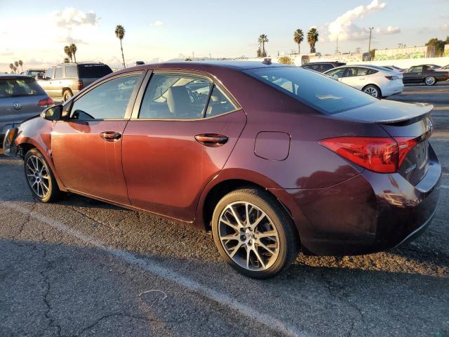 5YFBURHE1HP609813 - 2017 TOYOTA COROLLA L MAROON photo 2