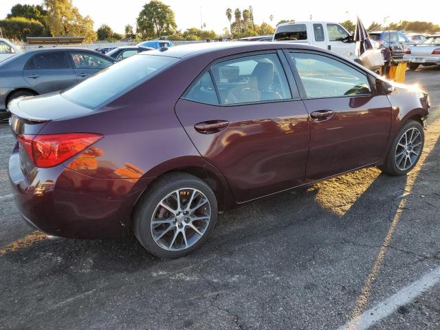 5YFBURHE1HP609813 - 2017 TOYOTA COROLLA L MAROON photo 3