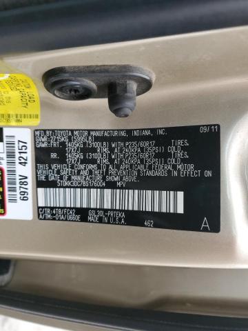 5TDKK3DC7BS176004 - 2011 TOYOTA SIENNA LE GOLD photo 13