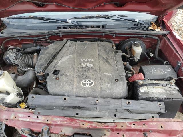 5TEUU42N48Z523295 - 2008 TOYOTA TACOMA ACCESS CAB წითელი ფოტო 11
