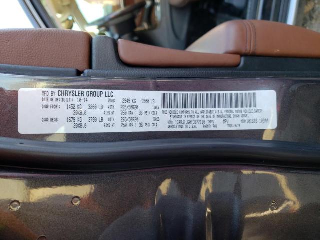 1C4RJFJG0FC677110 - 2015 JEEP GRAND CHER SUMMIT ნაცრისფერი ფოტო 14