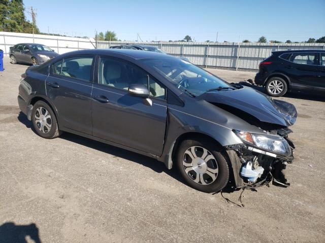 19XFB4F27DE003852 - 2013 HONDA CIVIC HYBRID GRAY photo 4