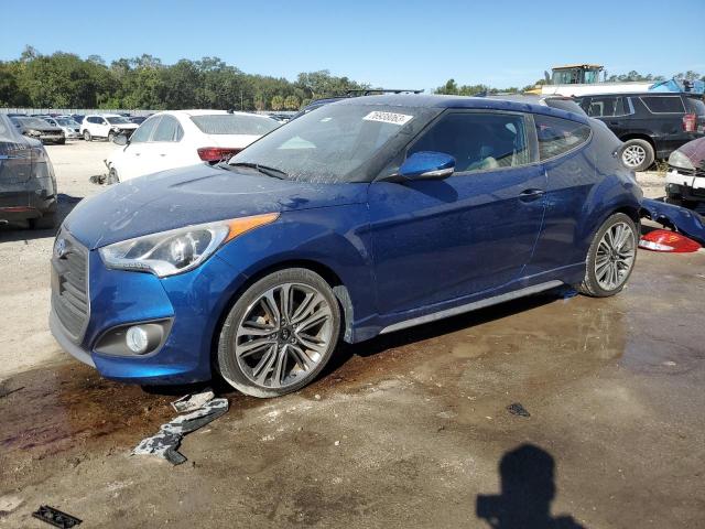 KMHTC6AE8GU291346 - 2016 HYUNDAI VELOSTER TURBO BLUE photo 1